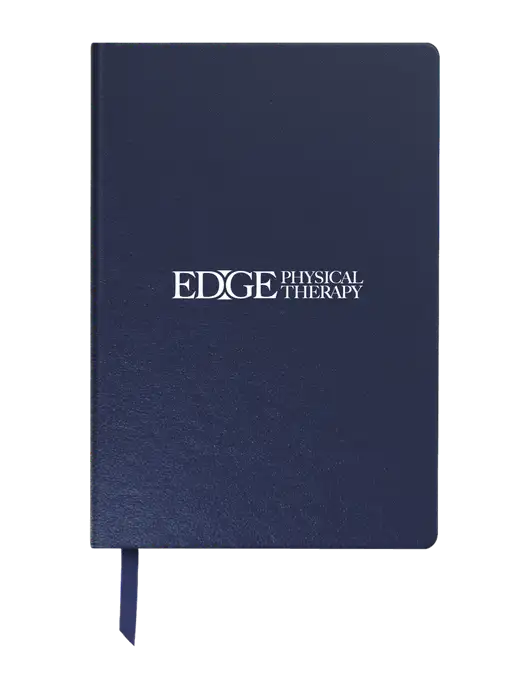 Achieve Navy Hardcover Journal, 5.5 x 8.37 w/Edge Physical Therapy Logo