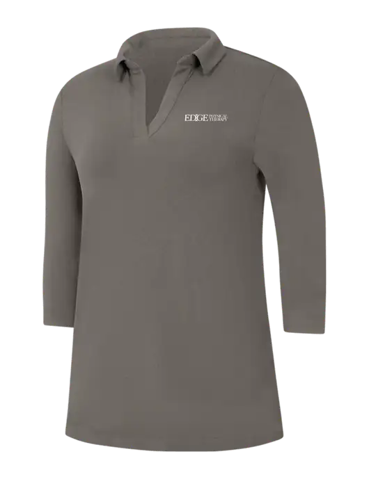 Womens Dark Grey Luxe Knit Tunic w/Edge Physical Therapy Logo