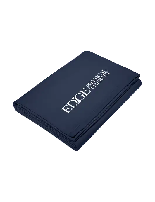 Core Navy Fleece Sweatshirt Blanket w/Edge Physical Therapy Logo