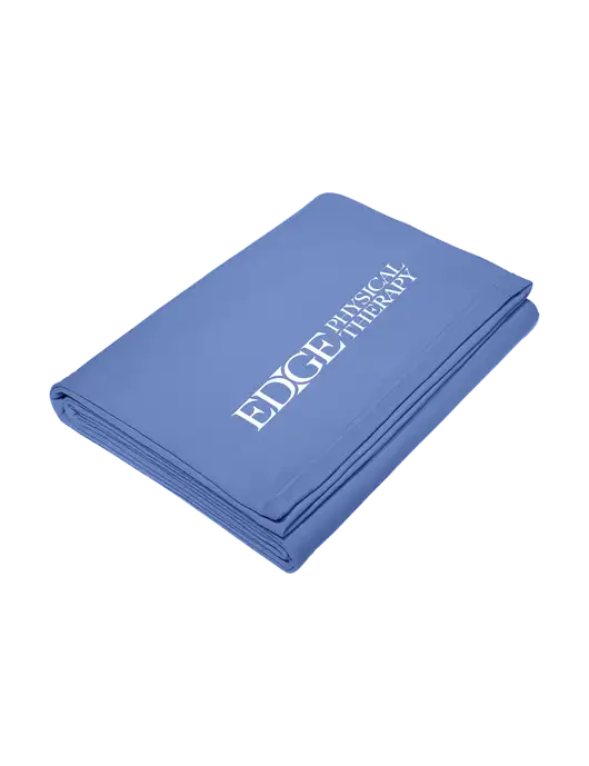 Core Carolina Blue Fleece Sweatshirt Blanket w/Edge Physical Therapy Logo