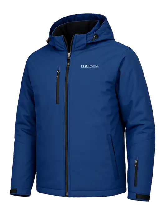 Cold Weather Vortex Royal/ Black Waterproof 3-in-1 Jacket with Detachable Hood w/Edge Physical Therapy Logo, Edge Physical Therapy Logo