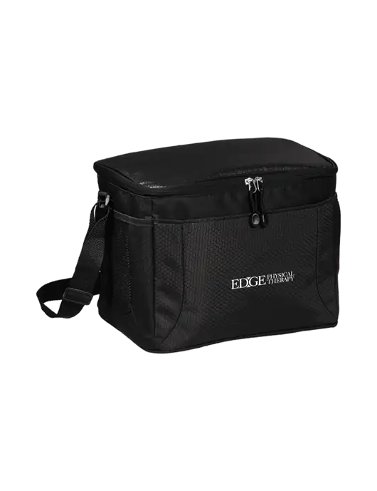 12 Can Black/Black Cube Cooler  w/Edge Physical Therapy Logo