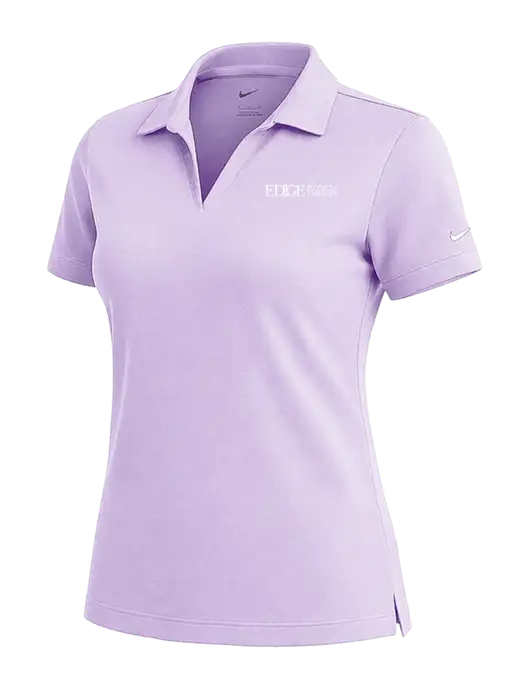 NIKE Light Purple Womens Dri-Fit Micro Pique Polo w/Edge Physical Therapy Logo