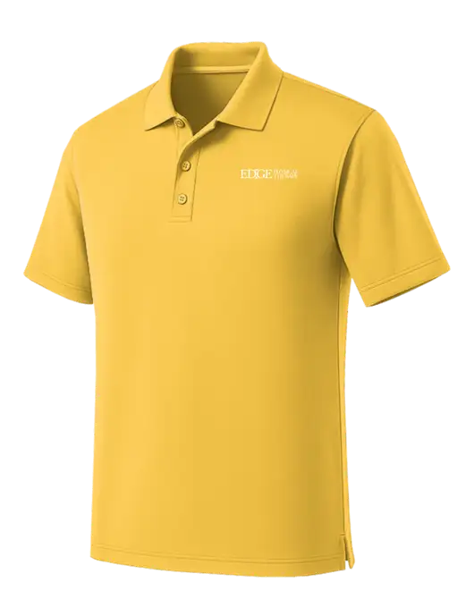 Yellow Dry Zone UV Micro Mesh Polo w/Edge Physical Therapy Logo
