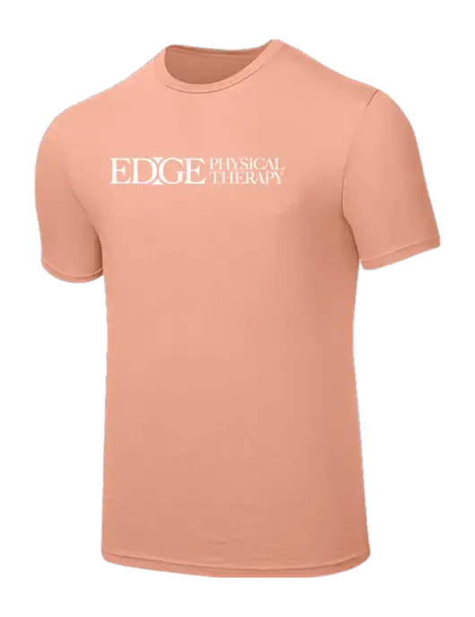 Seriously Soft Light Peach T-Shirt w/Edge Physical Therapy Logo