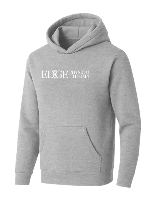 BELLA+CANVAS Light Grey Heather Sponge Fleece Pullover Hoodie w/Edge Physical Therapy Logo