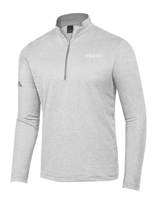 Adidas Light Grey Heather Space Dyed Quarter-Zip Pullover w/Edge Physical Therapy Logo