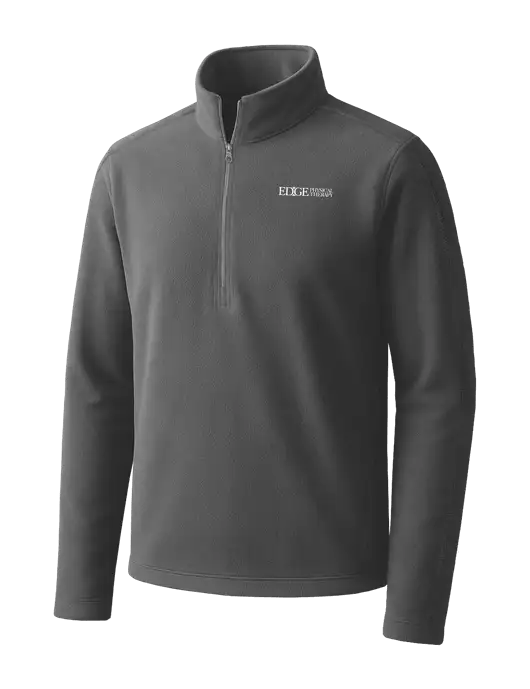 Medium Grey Microfleece 1/2 Zip Pullover w/Edge Physical Therapy Logo