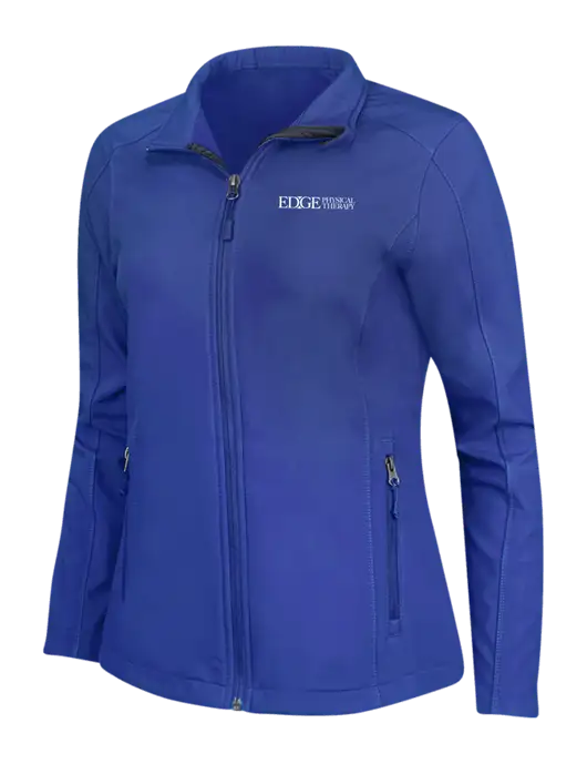 Dark Royal Womens Core Soft Shell Jacket w/Edge Physical Therapy Logo