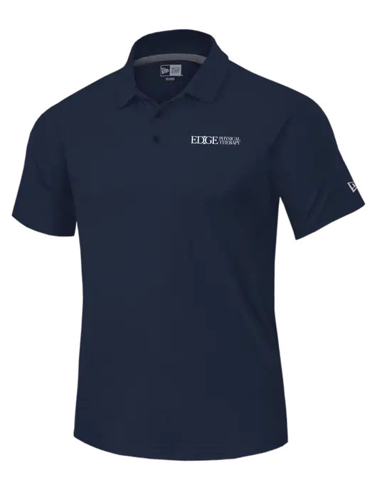 New Era Navy Power Polo w/Edge Physical Therapy Logo