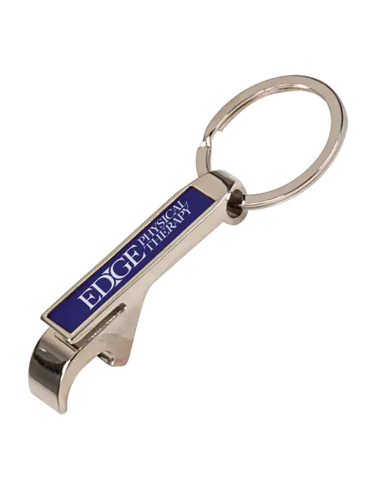 Blue Bottle Opener Keychain w/Edge Physical Therapy Logo