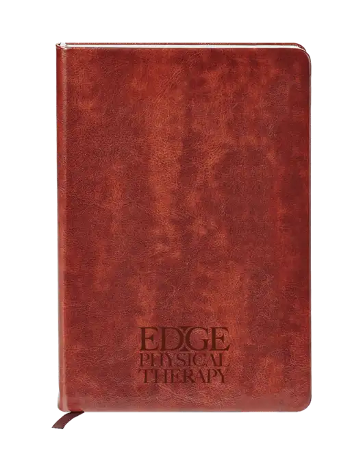 Fabrizio Brown Hard Cover 5.75 x 8.3 Journal w/Edge Physical Therapy Logo