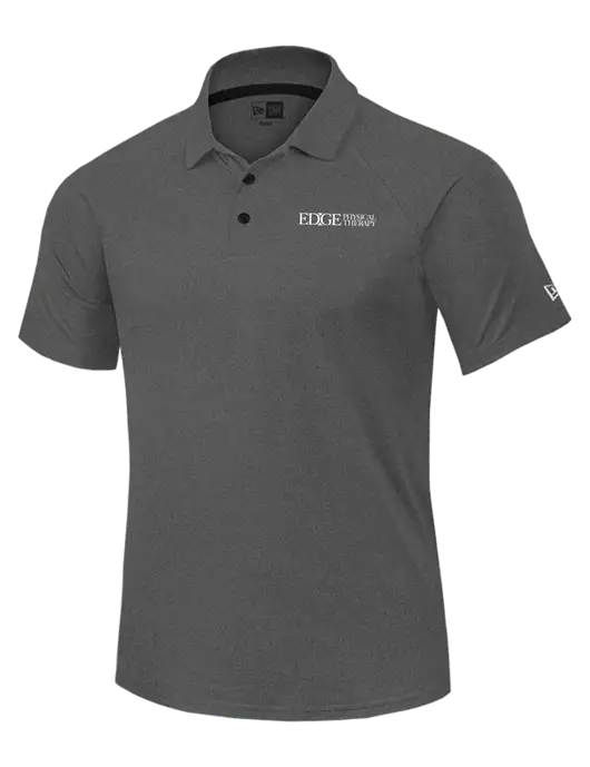 New Era Dark Grey Heather Power Polo w/Edge Physical Therapy Logo