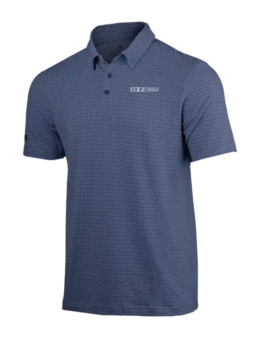 Adidas Light Navy Printed Blend Polo w/Edge Physical Therapy Logo