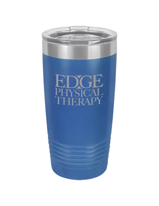 Polar Camel 20 oz Powder Coated Royal Vacuum Insulated Tumbler w/Edge Physical Therapy Logo