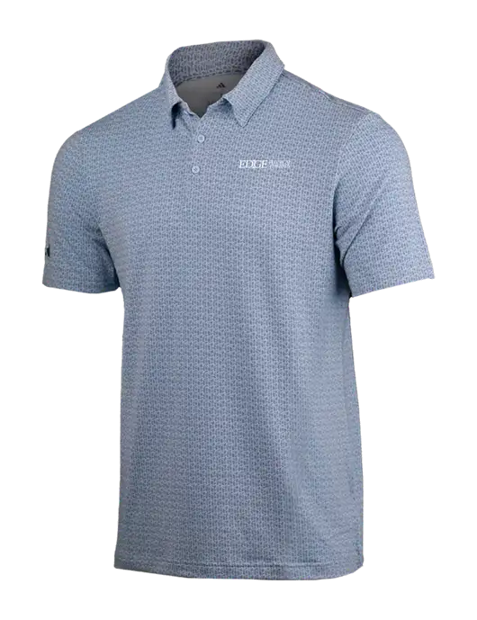 Adidas Light Blue Printed Blend Polo w/Edge Physical Therapy Logo