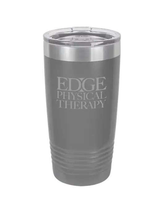 Polar Camel 20 oz Powder Coated Grey Vacuum Insulated Tumbler  w/Edge Physical Therapy Logo