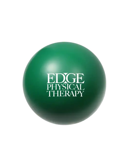 Medium Dark Green Stress Reliever Ball w/Edge Physical Therapy Logo