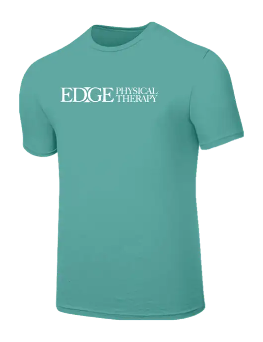 Seriously Soft Light Teal T-Shirt w/Edge Physical Therapy Logo