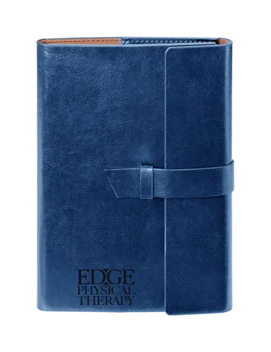 Fabrizio Blue 6.875 x 9.56 Portfolio w/Edge Physical Therapy Logo