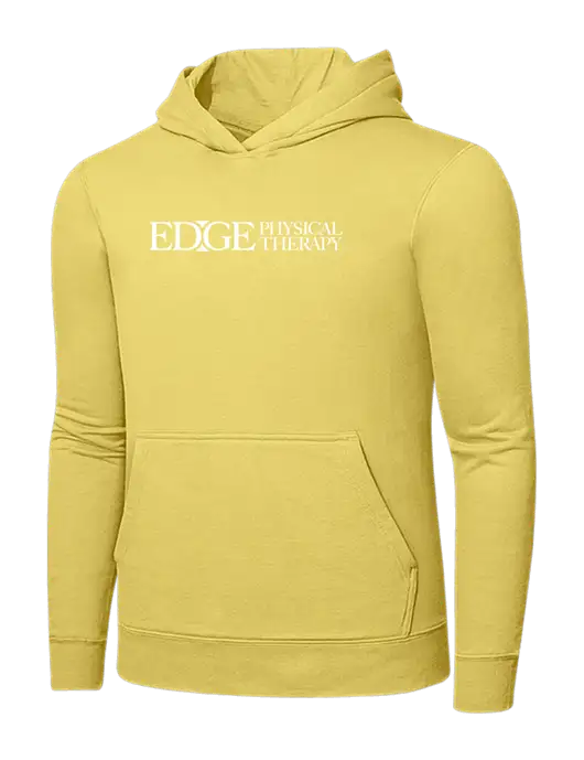 Yellow 7.8. oz Ring Spun Hooded Sweatshirt w/Edge Physical Therapy Logo