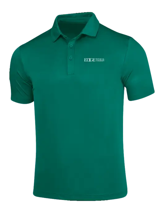 Green Posi-UV Pro Polo w/Edge Physical Therapy Logo
