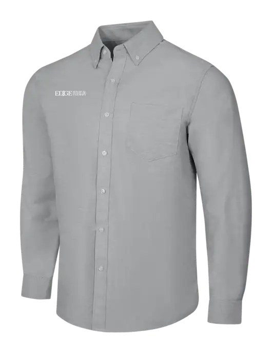 Light Grey SuperPro Oxford Shirt w/Edge Physical Therapy Logo