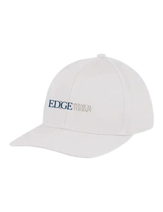 Premium Modern Structured Twill White Snapback Cap w/Edge Physical Therapy Logo