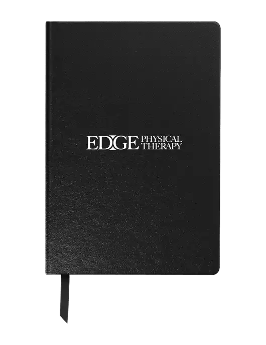 Achieve Black Hardcover Journal, 5.5 x 8.37 w/Edge Physical Therapy Logo