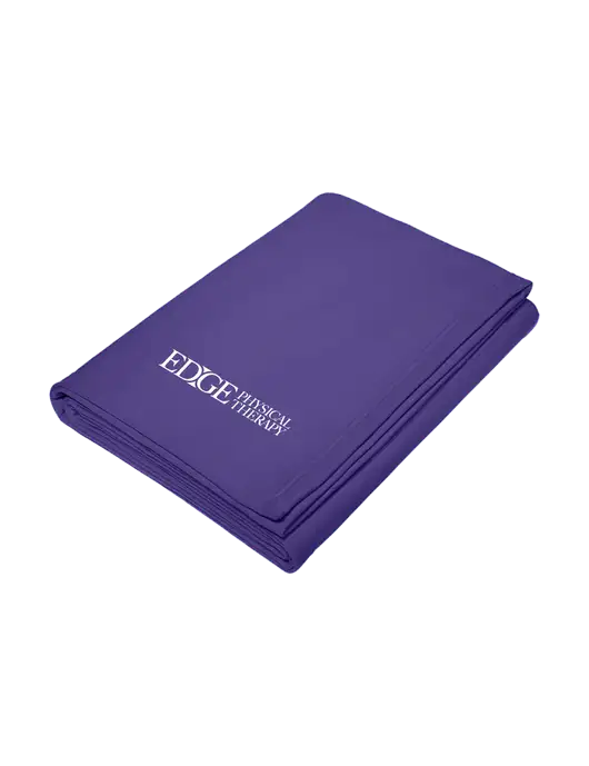 Core Purple Fleece Sweatshirt Blanket w/Edge Physical Therapy Logo