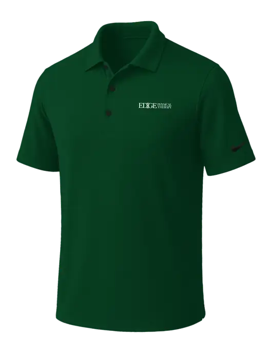 NIKE Dark Green Dri-Fit Micro Pique Polo w/Edge Physical Therapy Logo