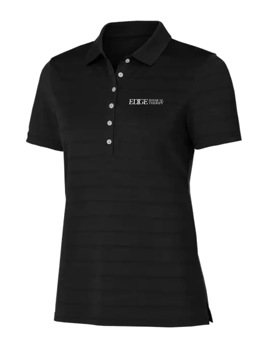 Callaway Womens Black Ventilated Polo w/Edge Physical Therapy Logo