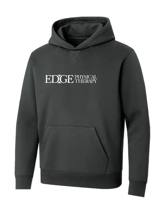 Allmade Charcoal Grey Organic French Terry Pullover Hoodie w/Edge Physical Therapy Logo