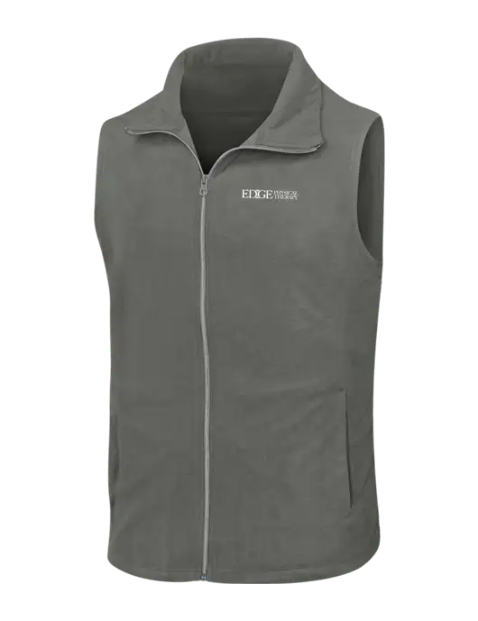 Medium Grey Microfleece Vest w/Edge Physical Therapy Logo