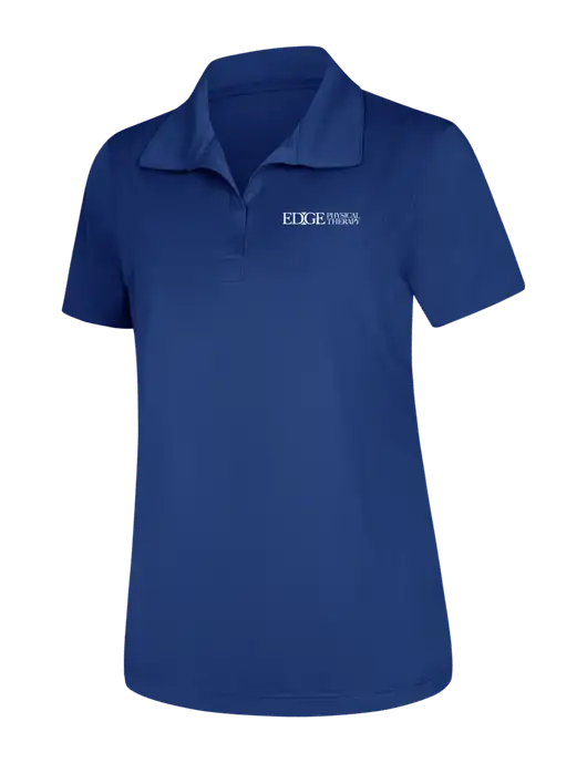 Womens Royal Micropique Sport-Wick Polo w/Edge Physical Therapy Logo
