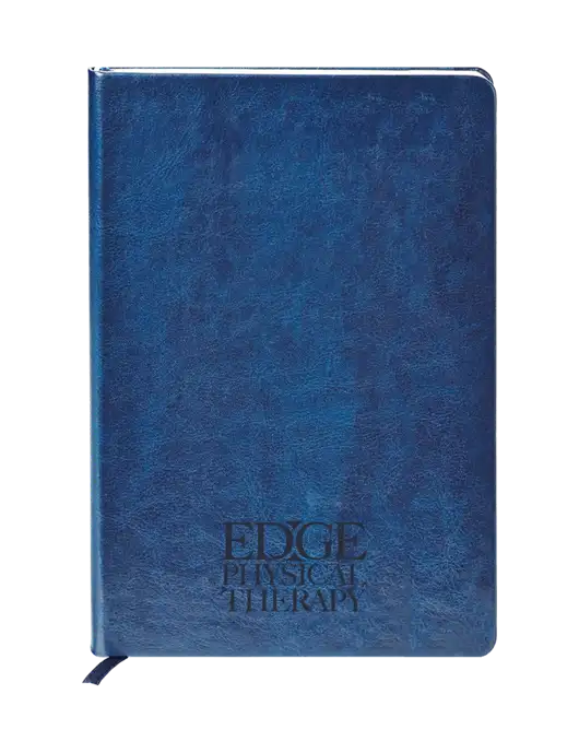 Fabrizio Blue Hard Cover 5.75 x 8.3 Journal w/Edge Physical Therapy Logo