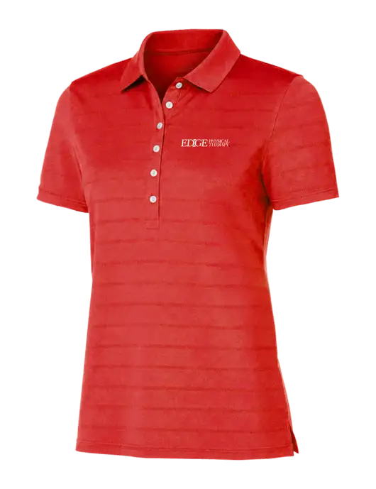 Callaway Womens Red Ventilated Polo w/Edge Physical Therapy Logo