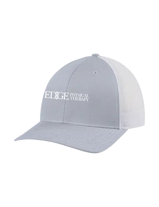Richardson Adjustable Snapback Original 112 Trucker Cap Light Heather Grey w/White Mesh w/Edge Physical Therapy Logo