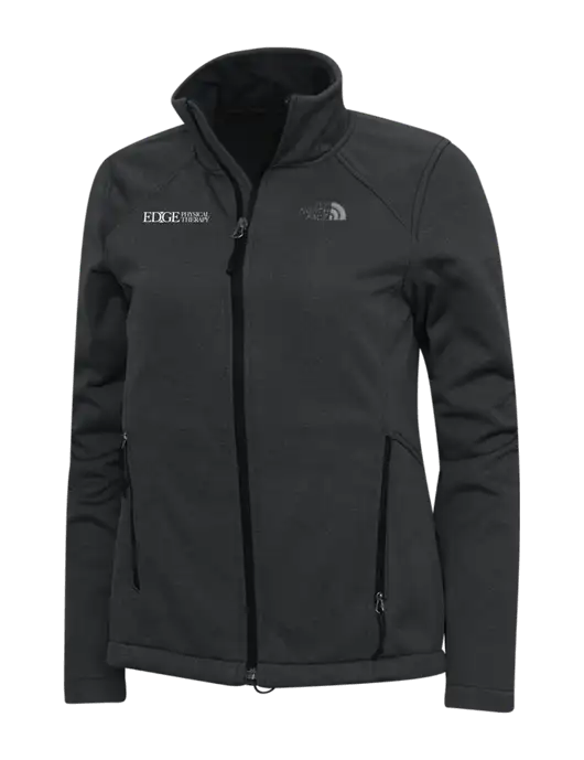North Face Dark Grey Heather Womens Ridgewall Soft Shell Jacket w/Edge Physical Therapy Logo