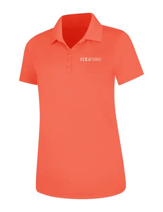 Coral Womens Dry Zone UV Mesh Polo w/Edge Physical Therapy Logo