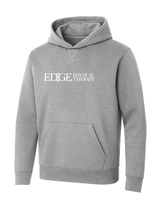 Allmade Granite Grey Heather Organic French Terry Pullover Hoodie w/Edge Physical Therapy Logo