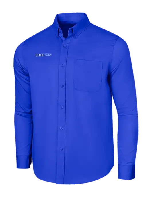 Long Sleeve Dark Royal Superpro React Twill Shirt w/Edge Physical Therapy Logo