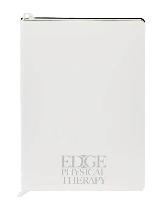 Fabrizio White Soft Cover 5.75 x 8.125 Journal w/Edge Physical Therapy Logo