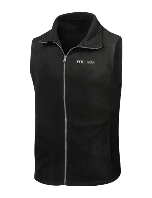 Black Microfleece Vest w/Edge Physical Therapy Logo