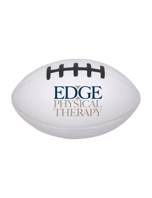 White Stress Reliever Football w/Edge Physical Therapy Logo