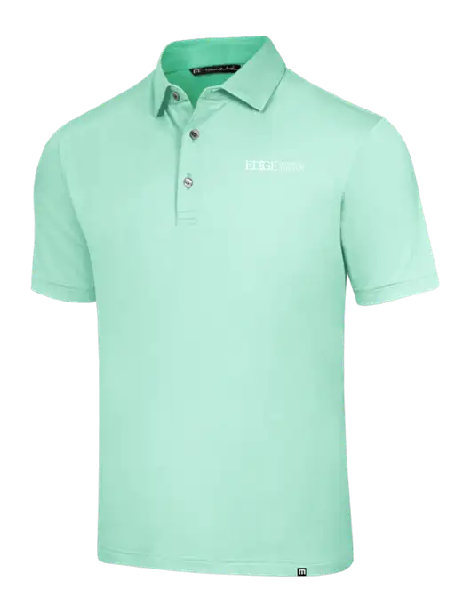 TravisMathew Very Light Green Glenview Solid Polo w/Edge Physical Therapy Logo
