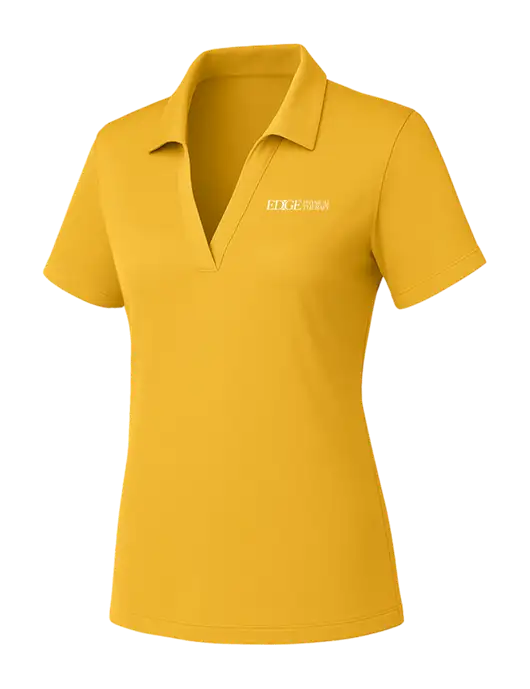 Yellow Gold Womens PosiCharge RacerMesh Polo w/Edge Physical Therapy Logo