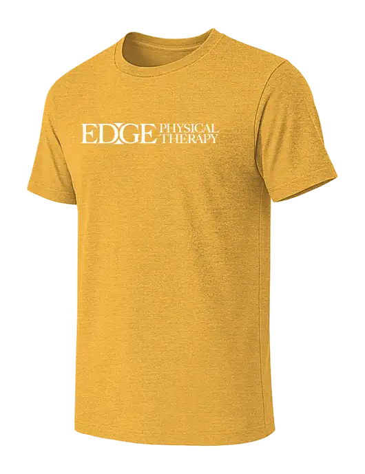 BELLA+CANVAS Heather Yellow Gold CVC Short Sleeve Tee w/Edge Physical Therapy Logo