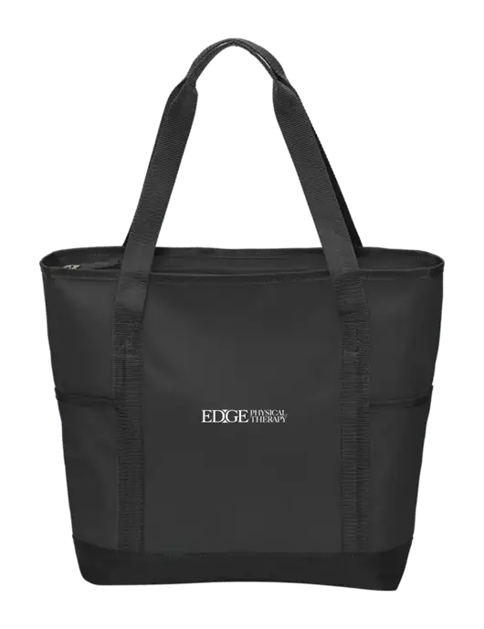 On the Go Black/Black Tote w/Edge Physical Therapy Logo