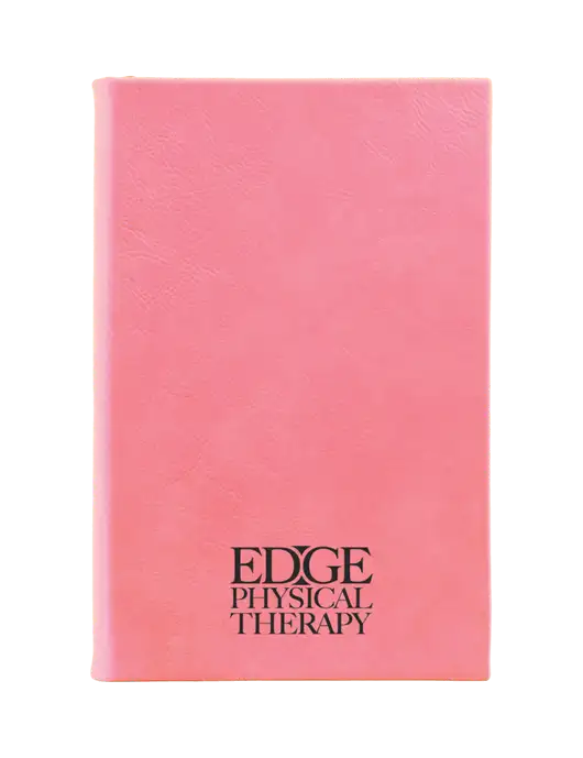 Pink Leatherette 5.25 x 8.25 Journal w/Edge Physical Therapy Logo